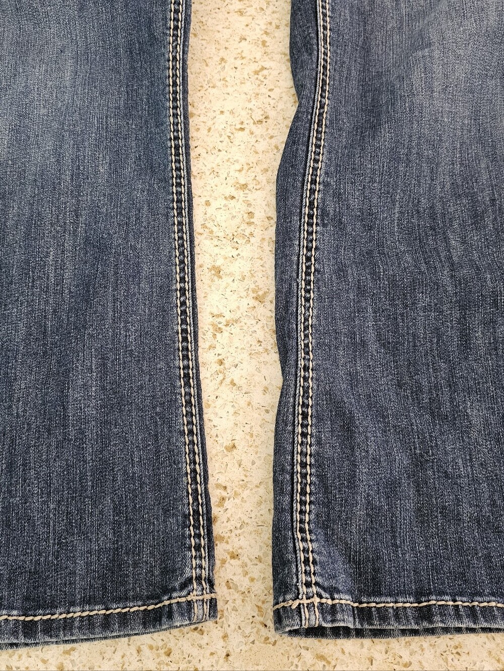 Men's Rock&Roll Double Barrel Bootcut Denim Blue Relaxed Jeans - Picture 3 of 9